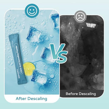 EUHOMY Ice Maker Cleaner & Descaler | 4 Use & Individually Packed | Ice Machine Cleaner with Organic Citric Acid Descaling Powder, Ideal for All Brands - size: 4 Ounce(pack of 1)