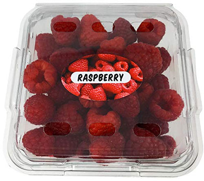 Raspberry Grocery Store Food Labels 1.25 x 2 Inch Oval Shape 500 Total Adhesive Stickers - color: Raspberry