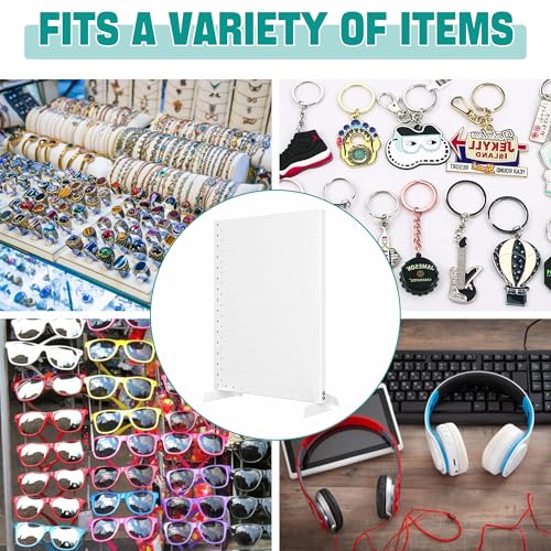EVERHANGER Metal Pegboard Display Stand, Freestanding Tabletop Pegboard Display for Craft Shows & Fairs, 12"X16", 2pcs White - color: White, size: 2pack 12"X16"