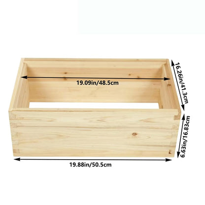 10-Frame Beehive Box Langstroth Medium Super Box, Unassembled Bee Hive Box,Beekeeping Super Boxes with Pre-drilled Holes and Screws, Hives Boxes Starter Kit,6.63 Inch