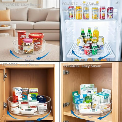 3 Pack Lazy Susan 11.5" Inch Turntable Organizer for Cabinet Pantry Organizers and Storage Organization Spinning Spice Rack Bins Rotating Condiment for Countertop Kitchen Sink - size: 11.5 inch 3pack