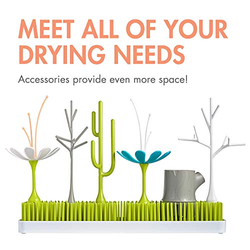 Boon Grass Countertop Drying Rack Bundle - Includes Grass, Stem, and Twig - Capacity for 4 Baby Bottles and Baby Accessories - Baby Bottle-Feeding Supplies - 9.5 x 9.5 x 3