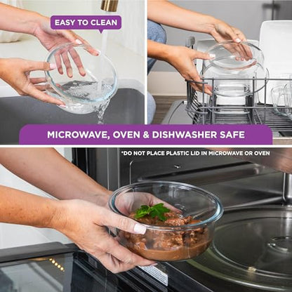 HOLDN’ STORAGE Vacuum Food Storage Containers, Set of 6 Glass Containers & Electronic Pump - Keep Food Fresh Longer, BPA-Free Glass, Leak-Proof, Ideal for Meal Prep, Marinating - size: Set of 6: Electronic Pump