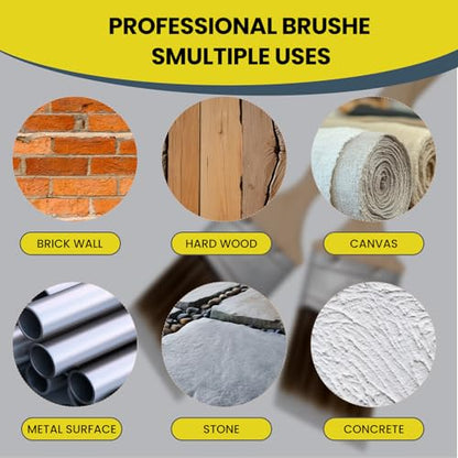Mister Rui Paint Brush Set with Comb, 2" & 2.5" Angled Sash Brushes, Paint Brush Cleaner Tool, Commercial Grade for Trim, Cabinets & Rollers - size: 3PCS, 2", 2.5", Paint Comb