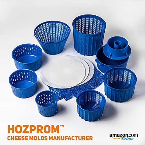 Cheese making Cheese Molds Set Cheese making mold Goat cheese Fresh cheese Kitchen utensils Cheesemaking Cheese making press molds Milk Soft cheese Rennet Cheese molds 0.55-3.30 lbs Original HOZPROM