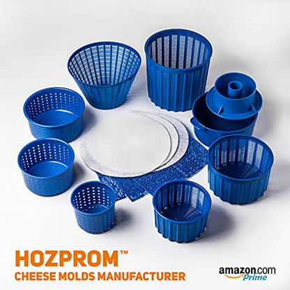Cheese making Cheese Molds Set Cheese making mold Goat cheese Fresh cheese Kitchen utensils Cheesemaking Cheese making press molds Milk Soft cheese Rennet Cheese molds 0.55-3.30 lbs Original HOZPROM