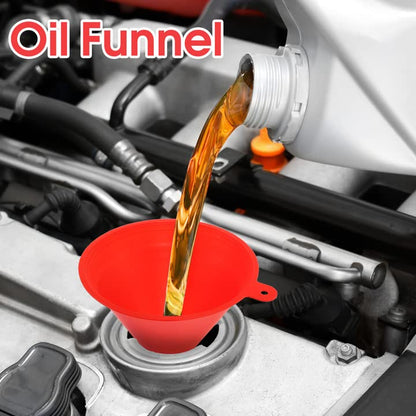 Oil Funnel Plastic Gas Funnels Set Small Funnel Kit for Car Kitchen Use for Filling Bottles Jars Containers and Fluids Mini Small Large(4)