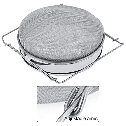 Stainless Steel Honey Strainer Double Sieve, for Honey Extracting, Bee Keeping Equipment Filter, for Most of Buckets, with Stretch Handle