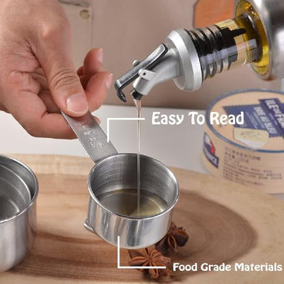 Stainless Steel Measuring Cups & Spoons Set, 12 Pieces Kitchen Measuring Sets Gadgets tool,For Cooking & Baking,Measure Dry & Wet Ingredients And Liquid (Cups & Spoons) - style: Cups & Spoons