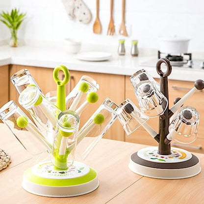 ULTECHNOVO Plastic Coffee Cups Bottle Drying Rack Coffee Mug Cup Holder Tree Countertop Countertop Removable Mug Stand Bottle Dryer Holder for s Teats s Plastic