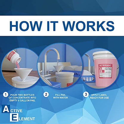 Commercial Dishwasher Detergent - Makes Twelve 5-Gallon Pails - Powerful Commercial Dish Soap - For High Temp Machine and Low Temp Dishwasher Detergent