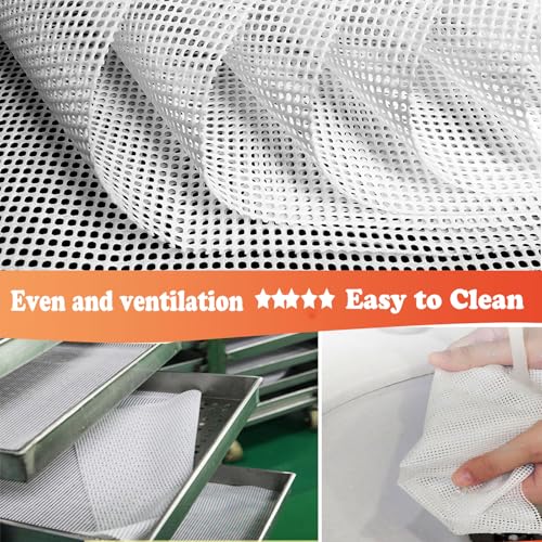 DIY Silicone Dehydrator Sheets,Large Silicone Mesh for Fruit Dryer, Food Dehydrator Tray Liners, Fruit Dehydrator Mats(157.5 x15.7inc)(40cm*400cm)