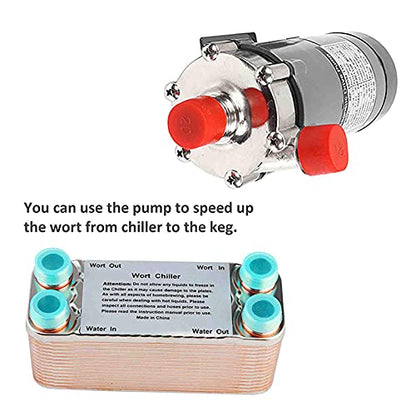 AIZYR 20/30/40 Plates Heat Exchanger Wort Chiller, Stainless Steel Beer Wort Chiller Cooler with Copper Homebrew Beer Cooler Tools,40 Plates - color: 40 Plates