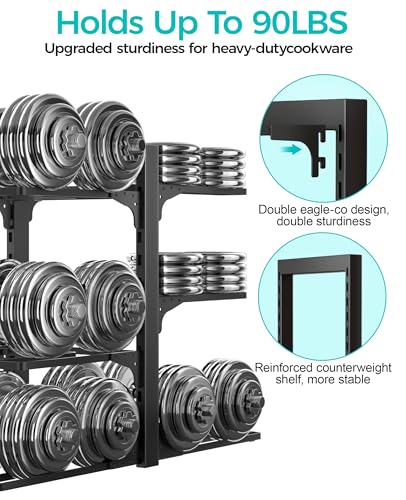 ORDORA Pots and Pans Organizer under Cabinet 13.78" Height, 6-Tier Kitchen Cabinet Organizers and Storage, Heavy Duty Pots and Pan Storage Rack Organizer inside Cabinet, Adjustable Pot Rack - style: S-13.78"H-HeavyDuty
