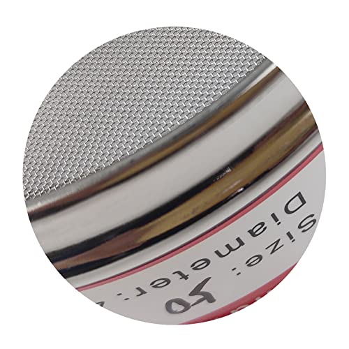 LABALPHA 50 Mesh Lab Sieves, Test Sieve #50 Mesh, 4'' Diameter, 304 Stainless Steel Wire Cloth (0.355mm) - size: 50 mesh (0.355mm)