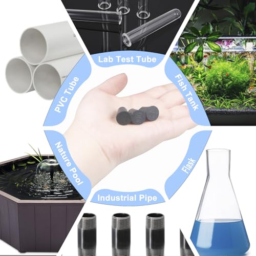 12pcs Lab Rubber Stoppers for Lab Tube Stopper Size 000# Hole Stopper | 8x13x17mm Black Tapered Shaped Solid Small Rubber Stopper - size: 000# Black