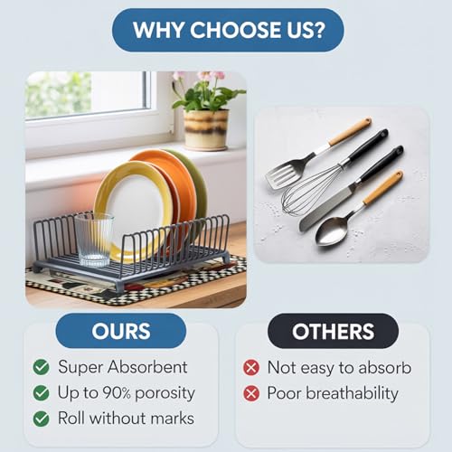 Dish Drying Mat for Kitchen Counter, Chef with Cheese Absorbent Dish Mats Foldable Microfiber Drainer Pad 1PCS 18"x16", Wine Bottle Black Plaid Frame Plate Holder Mat for Countertop Sink Decor - size: 1PCS-16x18in