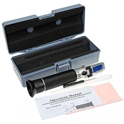 Brix Refractometer, Beer Wort Refractometer, Dual Scale - Specific Gravity 1.000-1.120 and Brix 0-32%