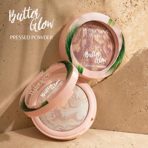 Physicians Formula Butter Glow Pressed Powder, Radiance-Boosting Face Powder with Murumuru Butter for Soft-Focus Finish – Translucent Glow - color: Translucent Glow