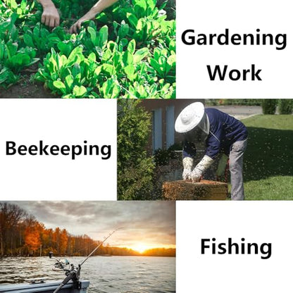 Mosquito Netting Bee Keeper Hat,Garden Bug Gnats Face Cover Head Net Veil Costume Dog Grooming Cap for Women Men Fishing - color: Army Green