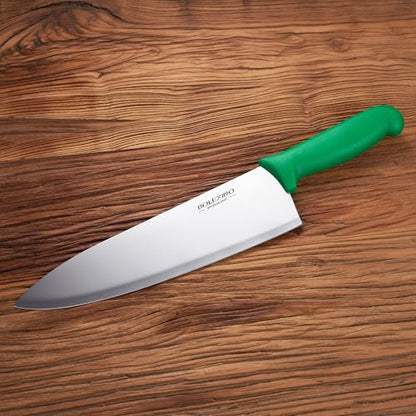 10 inch Japanese High Carbon Stainless Steel Chef Knife, Professional Sharp Wide Cook Knife with Non-slip Ergonomic Handle, for Kitchen Home Restaurant (Green) - color: Green