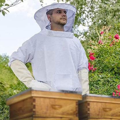 Beekeeping Suit, Practical Portable Lightweight Bee Keeping Suit Breathable Bee Jacket with Veil Hat for Men & Women Keeper for Men Beekeeping