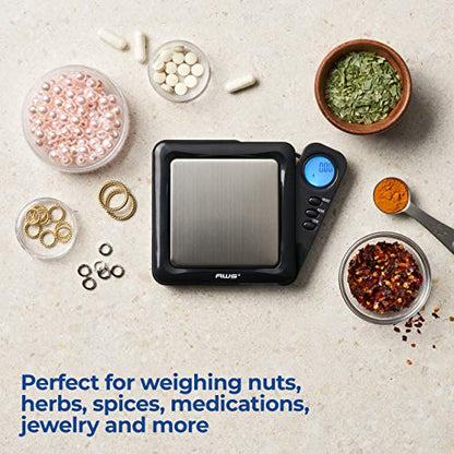 American Weigh Scales 100g x 0.01g Digital Pocket Weight Scale | High Precision Digital Gram Scale 0.01g Accuracy Pocket Scales LCD Display Grams Ounces, Powder, Ideal for Kitchen Lab Jeweller Coins - color: Black, size: 100g x 0.01g