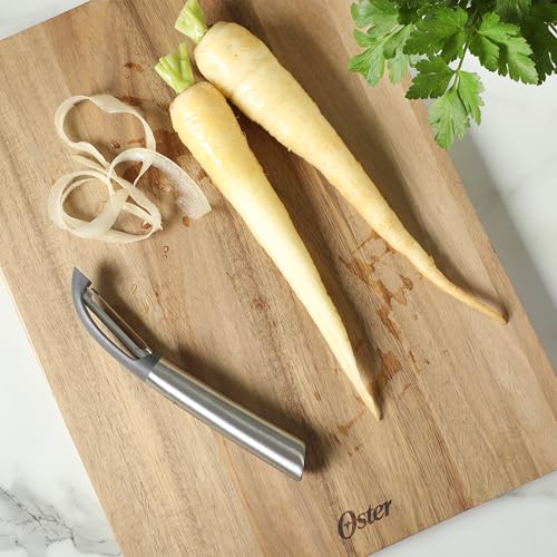 Oster Chadswyck 7.9” Straight Peeler, Stainless Steel Vegetable & Fruit Peeler, Sharp Blade for Potatoes, Carrots & Apples, Dishwasher Safe - color: Chadswyck (7.9" Straight Peeler)