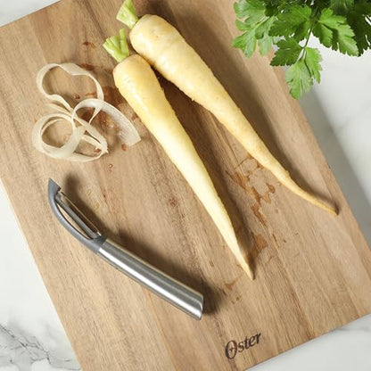 Oster Chadswyck 7.9” Straight Peeler, Stainless Steel Vegetable & Fruit Peeler, Sharp Blade for Potatoes, Carrots & Apples, Dishwasher Safe - color: Chadswyck (7.9" Straight Peeler)