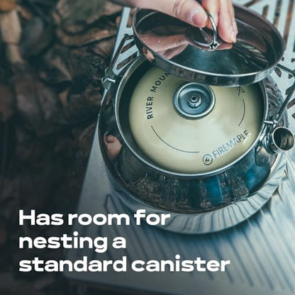 Fire-Maple Antarcti Portable 1.2 Liter Lightweight Stainless Steel Camping Kettle | Durable and Portable Camp Tea Pot | Ideal for Bushcraft and Outdoor Campfire Use - size: 1.2L