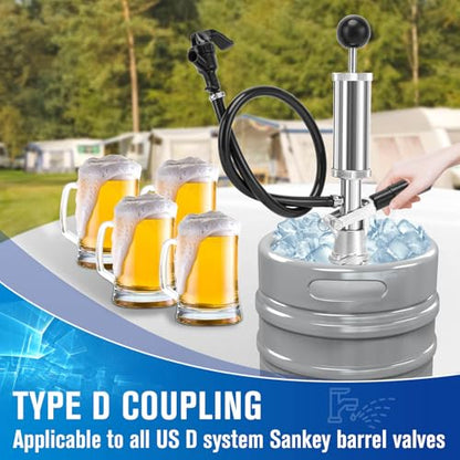 Keg Party Pump, 4" Keg Tap Kit Keg Pump Taps - size: 4 Inch