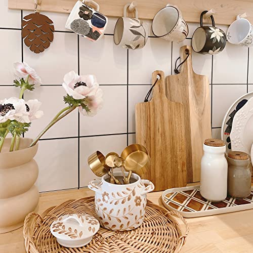 Measuring Cups and Spoons Set of 8, Golden Stainless Steel Measuring Cup with Wooden Handle, Kitchen/Food/Liquid/Baking (gold) - color: Gold