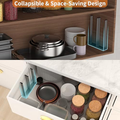 KORRTFID Foldable Bottle Drying Rack, Baby Bottle Drying Rack, Collapsible Cup Draining Holder, Retractable Reusable Storage Bag Dryer with Non-Slip Bottom - Stainless Steels (Starlight Gray) - color: Starlight Gray