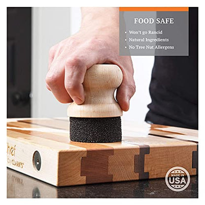 CLARK'S Small Scrub Brush and Cutting Board Care Kit | Orange and Lemon Scent