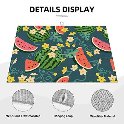 Large Dish Drying Mats For Kitchen Counter Microfiber Kitchen Drying Mat XL Draining Pad Absorbent Quick Drying Dish Mat 18x24 Inch - Watermelons - color: Watermelons