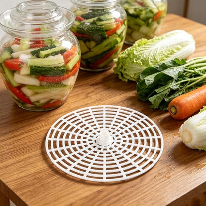 2pcs Pickles Jar Weight Press Tool - Mesh Jar Press Plate for Fermentation Food - Pickle Tool for Fermentation Vegetable Canning Supplies 20cm/7.8'' - size: 20.00X20.00X1.50CM