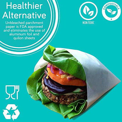 Fit Meal Prep 1000 Sheets 8 x 10.75” Dry Wax Paper Sheets for Food, Greaseproof Sandwich Wrapping, Interfolded Deli Wax Paper for Fries, Burgers, Food Basket, Made in USA - size: 8 x 10.75"