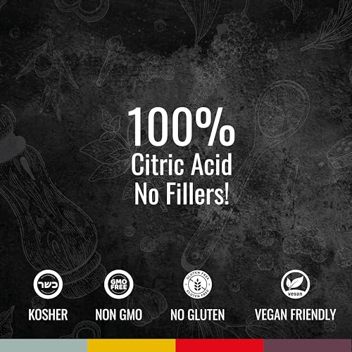 Citric Acid Powder, Citric Acid, Food Grade Citric Acid Crystals, Sour Salt, Premium Kitchen Essentials, 2lb. Citric Acid Bulk Bag - size: 2 Pound (Pack of 1)