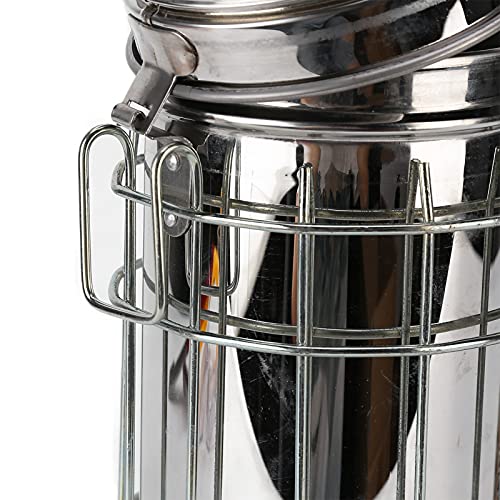 Fdit Stainless Steel Beehive Smoker Kit with Bee Brush Queen Clips and Scratcher for Beekeeping