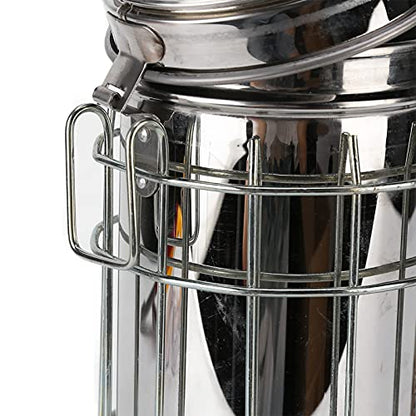 Fdit Stainless Steel Beehive Smoker Kit with Bee Brush Queen Clips and Scratcher for Beekeeping