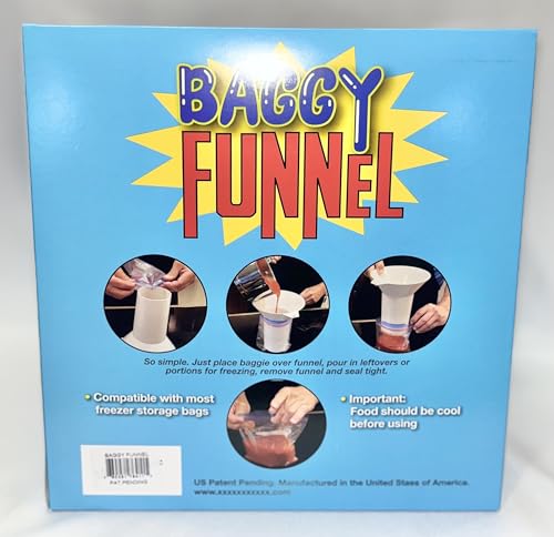 Best Food Transfer Tool for Easy Bagging and Storage, Quart and Gallon Size (White)