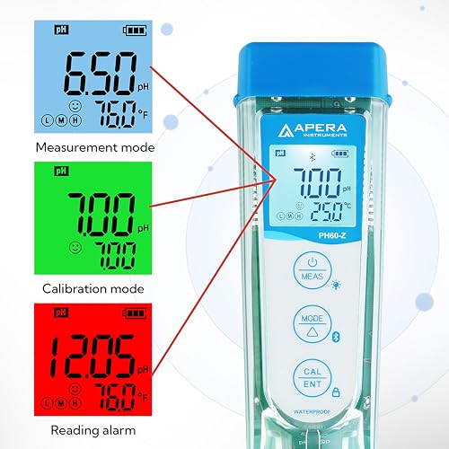 APERA INSTRUMENTS AI3711 PH60-Z Bluetooth Smart pH Tester Powered by ZenTest Mobile App with Cloud-Based Datalogger - style: Regular pH