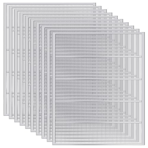 Therwen 4 Pcs Metal Queen Excluder for 10 Frame Hive Metal Queen Bee Excluder, Separates Queen Bees from Honey, Beekeeping Tools Beekeeping Supplies, 20.08 x 16.14 Inch