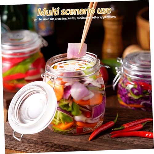 5pcs Fermentation Jar Weight Press Tool Practical Plastic Vegetable Fixer for Pickling and Canning Suitable for Wide Mouth Jars for Home and Commercial Kitchens
