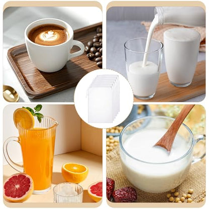 6 PCS Nut Bag Strainer Reusable 8 X 6 Inch Cheesecloth Bags for Straining Juice Strainer After Juicing 200 Fine Mesh Yogurt-Strainer for Straining Fruit Juice Coffee Cheese Tofu Cold Brew Filter
