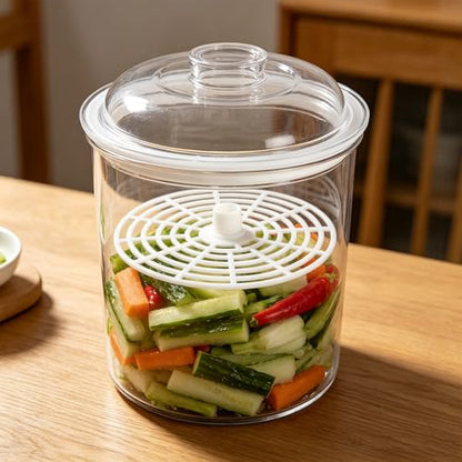2pcs Vegetable Press Mesh Weight for Wide Mouth Fermenting Jars | White Pickles Can Press Mesh Plate | Pickle Fermentation Tool for Kitchen Use 15cm/5.9'' - size: 15.00X15.00X1.50CM