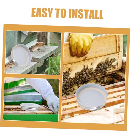 Levemolo 6-Pack Iron Bee Waterer Bee Drinking Feeder for Beekeepers Easy Hive Entrance Feeder Syrup Water Dispenser for