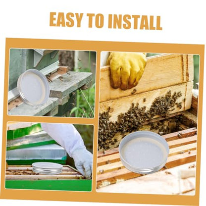 Levemolo 6-Pack Iron Bee Waterer Bee Drinking Feeder for Beekeepers Easy Hive Entrance Feeder Syrup Water Dispenser for