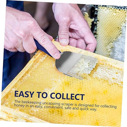 BESPORTBLE Plastic Handle Honey Scraper Tool Honeycomb Uncapping Fork for Beekeper Gifts Bee Keeping Essential