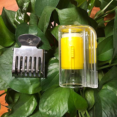 Bee Queen Marker Bottle & 6Pcs Queen Clips Stainless Steel Queen Catcher(Yellow)